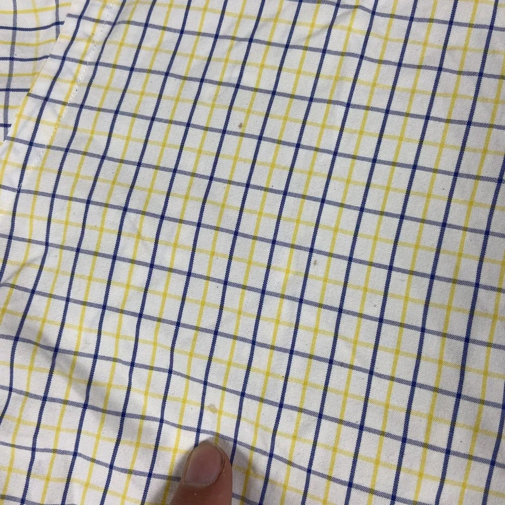 Vintage 90's Polo Ralph Lauren Oxford Button Down Size 16.5 34/35 Yellow Check
